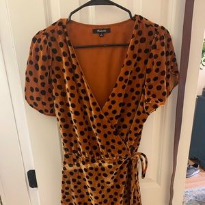 Madewell polka dot mini dress!